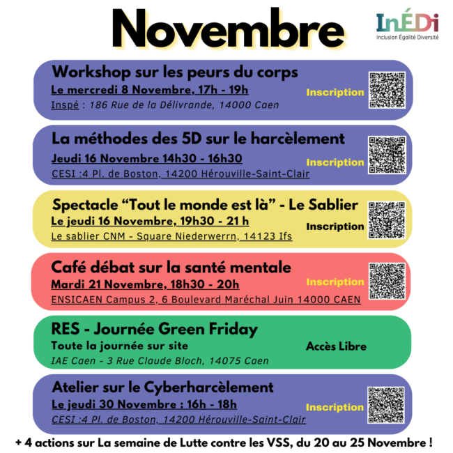 Programme de Novembre